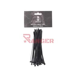 [IW-6022] BRIDAS IMMORTAL CORTAS 3.6MM X 15CM 30PCS NEGRA