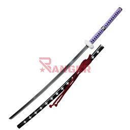 Katana 142 cm hoja de acero tsuka de madera tsuba de metal vaina de madera