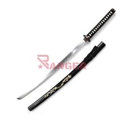 Katana de entrenamiento 103 cm hoja de acero 4 mm sin filo tsuka encordado y tsuba de metal
