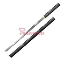 Katana de 100 cm con hoja de acero al carbono empuñadura de madera y vaina de madera sin filo