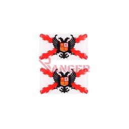 [130230-BOR-AGUILA] PEGATINA ABULTADA PEQ. 2PCS BORGOÑA AGUILA BLANCA