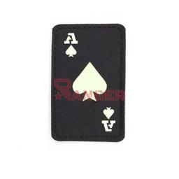 PARCHE FLUORESCENTE AS DE PICA PVC CON VELCRO 8 CM X 4,9 CM