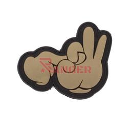 PARCHE PVC 3D DEDOS CON CIERRE DE VELCRO COYOTE