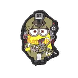 PARCHE PVC 3D MINION TÁCTICO VERDE