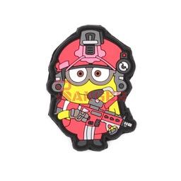 PARCHE TÁCTICO PVC 3D MINION ROSA