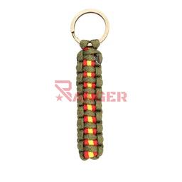 [IW-0309-OD] LLAVERO PARACORD IMMORTAL BANDERA ESPAÑA VERDE