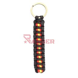 [IW-0307-BK] LLAVERO PARACORD IMMORTAL BANDERA ESPAÑA NEGRO