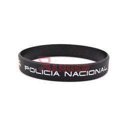 [IW-70508-BK] PULSERA IMMORTAL PVC POLICIA NACIONAL NEGRA