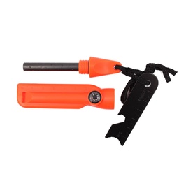 Magnesio para encender fuego con brújula y silbato Naranja