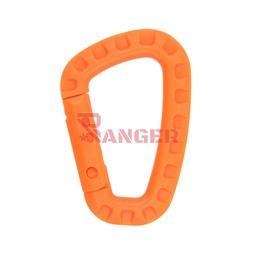 Mosquetón de supervivencia PVC 82 mm Naranja