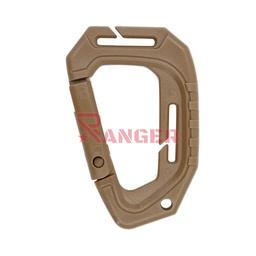 Mosquetón PVC táctico 89 x 55 mm Coyote