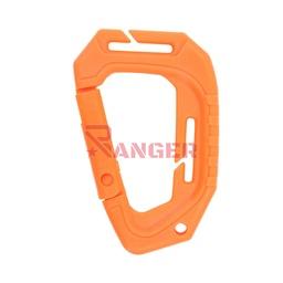 MOSQUETÓN DE PVC TÁCTICO 89MM NARANJA