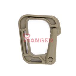 MOSQUETÓN CUADRADO DE PVC 58 x 49 mm COYOTE