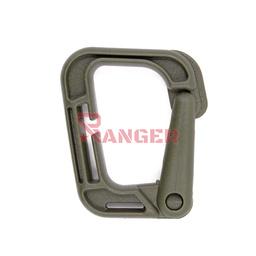 MOSQUETÓN PVC CUADRADO 58 X 49 MM VERDE