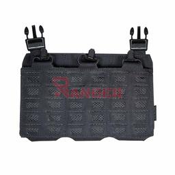 Panel frontal portacargadores para M4 y AK 3 cargadores sistema MOLLE corte láser con clip y velcro