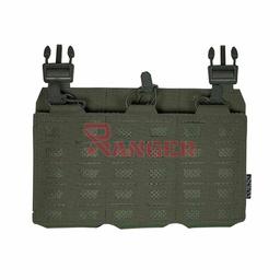 Panel frontal portacargadores 3 para M4 y AK sistema MOLLE corte láser Boscoso