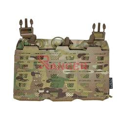 Panel frontal porta 3 cargadores para M4 AK Molle corte láser con clip y velcro Multicam