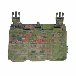 Panel frontal porta cargadores 3 para M4 y AK Molle corte láser Pixelado Boscoso