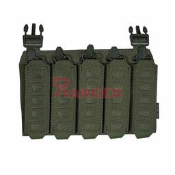 PANEL FRONTAL PORTACARGADORES 5 PARA MP5 MP7 MOLLE CORTE LÁSER RANGER