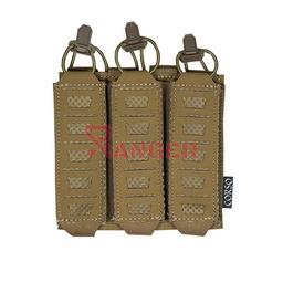 PORTACARGADORES TRIPLE MP5 MP7 CORTE LÁSER POLIÉSTER COYOTE