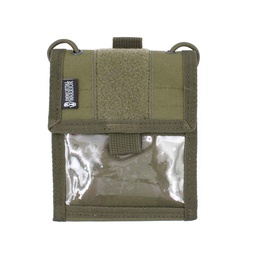 PORTADOCUMENTOS DE CUELLO CON CREMALLERA Y VELCRO VERDE