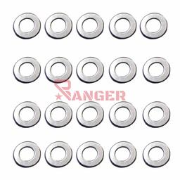ARANDELA Metálica 0.10MM 20PCS Plata