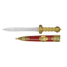 DAGA TOLE ROMANA 16.5 CM ROJA-DORADO