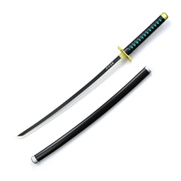 Katana con LED 1102 DMSY 104 cm hoja de acero tsuba metálica tsuka metálica vaina de madera