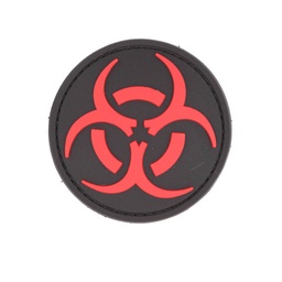 Parche PVC con símbolo de peligro biológico y velcro