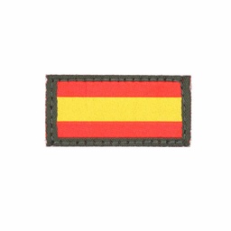 Parche bordado banderita de España con velcro verde Amarillo