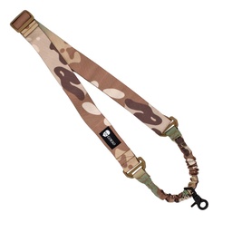 Correa 1 punto para fusil poliéster elástico enganche metálico Multicam