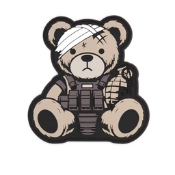 PARCHE PVC 3D OSO DE PELUCHE GRIS