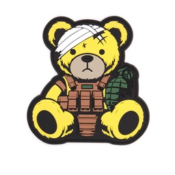 Parche PVC 3D Teddy fluorescente con Velcro Amarillo