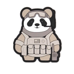 PARCHE PVC 3D OSO PANDA TÁCTICO GRIS