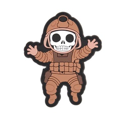 PARCHA PVC 3D ESQUELETO MILITAR Coyote