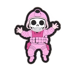 PARCHA PVC 3D ESQUELETO ROSA