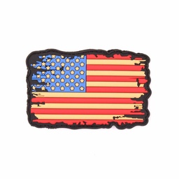 PARCHE PVC 3D BANDERA USA BLANCO ROJO CON VELCRO
