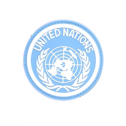 PARCHE PVC ONU REDONDO BLANCO