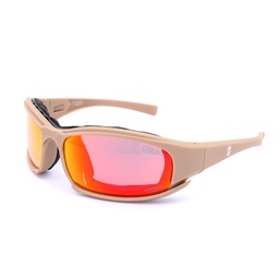 Gafas de protección 4 lentes intercambiables policarbonato antiempañante Coyote