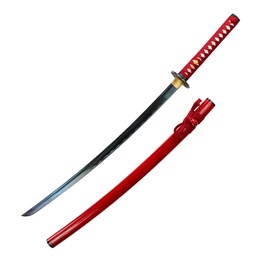 Katana 104 cm hoja de acero Rojo