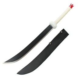 katana de 100 cm total con hoja de 63 cm de acero y funda de piel sintética
