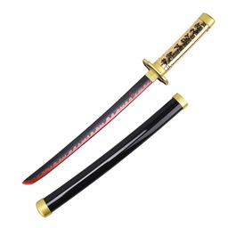 Katana Wakizashi Mini de Madera con Hoja de 28 cm