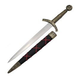 Daga Templar 40 cm con hoja de acero inoxidable