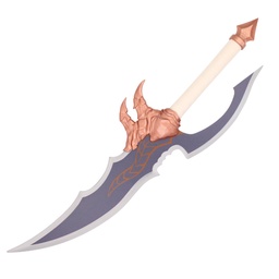 Espada corta 62 cm acero inoxidable guarda de metal Blanco