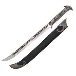 Espada corta de acero inoxidable 70 cm con hoja de 49 cm y mango metálico