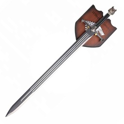 Espada GOT 6032 108 cm de acero inoxidable mango plástico guarda de metal con soporte Plata
