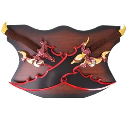 Espada corta de acero inoxidable 62 cm con guarda y mango metálicos