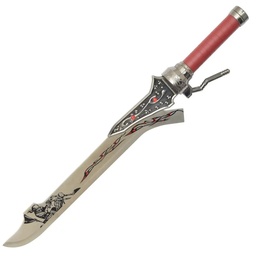 ESPADA CORTA 63CM ACERO INOXIDABLE MANGO METALICO GUARDA METALICA ROJO