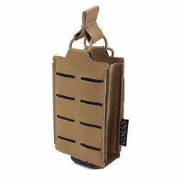 Funda portacargador simple para G36 Molle corte láser poliéster Coyote