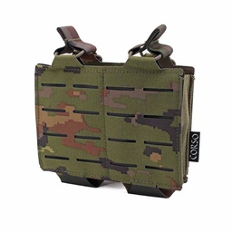 Portacargadores doble para G36 Molle corte láser poliéster 2 cargadores Pixelado Boscoso